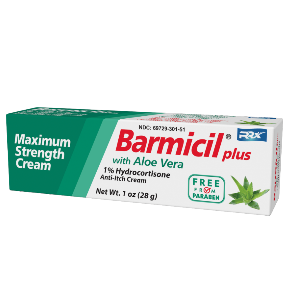 Barmicil Plus Anti-Itch Cream with box